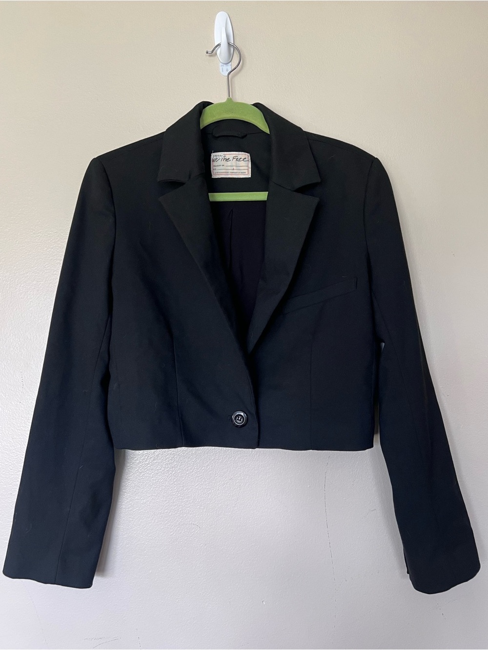We The Free Cropped Black Blazer Jacket